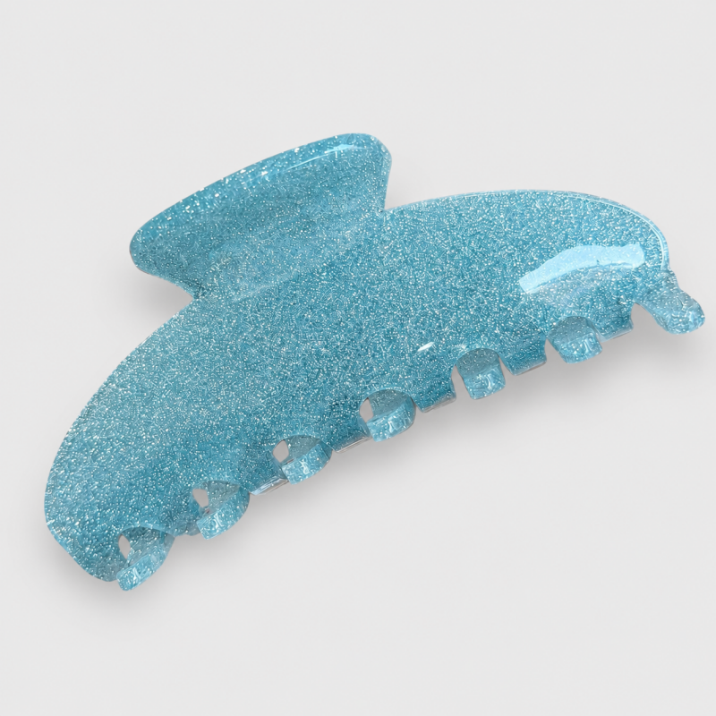 Mint Blue Glitter Jelly Hair Claw Clip