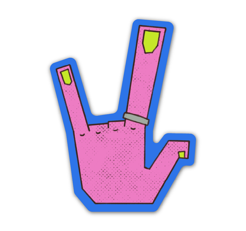 ILY HAND! Sticker