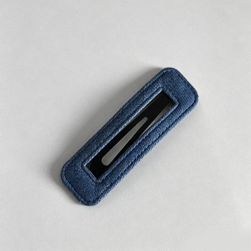 Dark Denim Rectangle Hair Clip