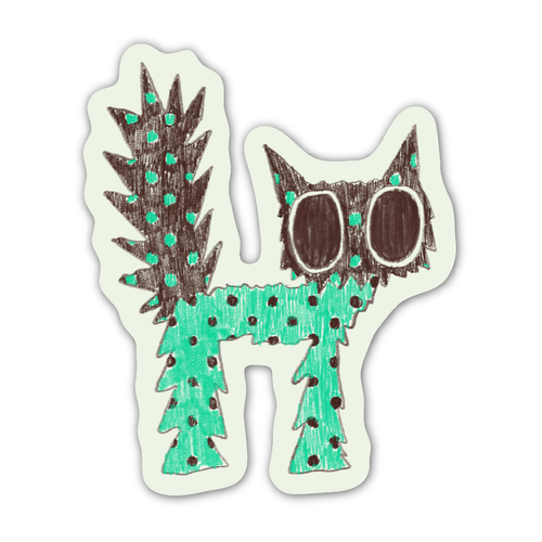 SPIKY CAT! Sticker