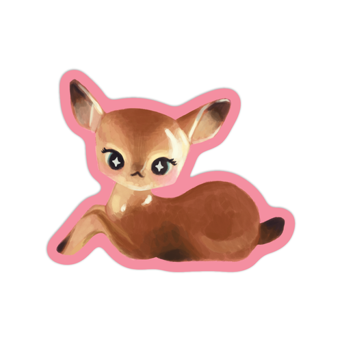 Ceramic deer! sticker