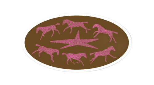 Brown Running Horses! sticker