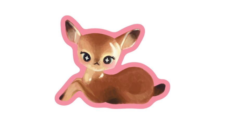 Ceramic deer! sticker