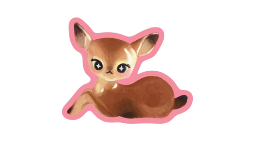 Ceramic deer! sticker