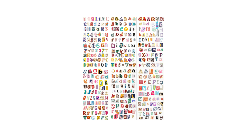 Mean Girls Alphabet Sticker Sheet, Set of 4