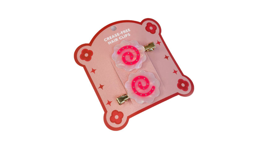 No-Crease Taiyaki Hair Clips, Set of 2