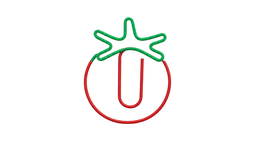 Tomato Paper Clips, Set of 10