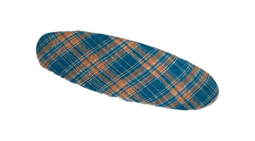 Vintage Blue Orange Plaid Hair Clip