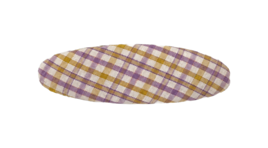 Vintage Purple Yellow Plaid Hair Clip