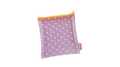 White Polka Dot Purple Mesh Drawstring Pouch