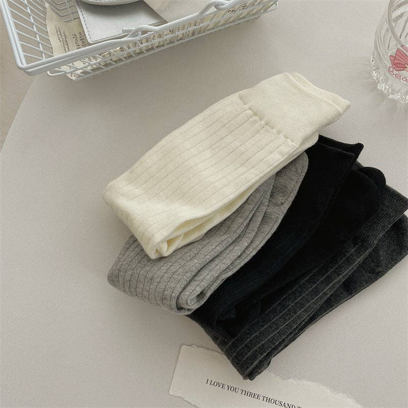 Tabi Split Toe Black Cotton Socks