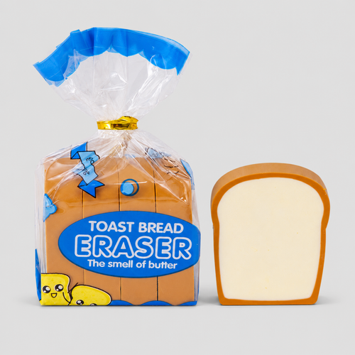 Toast-Shaped Eraser Set, Set of 4