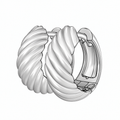 Silver Twisted Rope Hoop Earrings